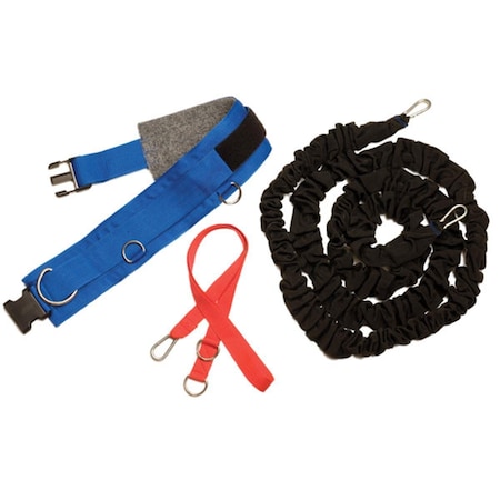 Champion Sports All Purpose Resistance Belt Set, Black & Red & Royal Blue RT610